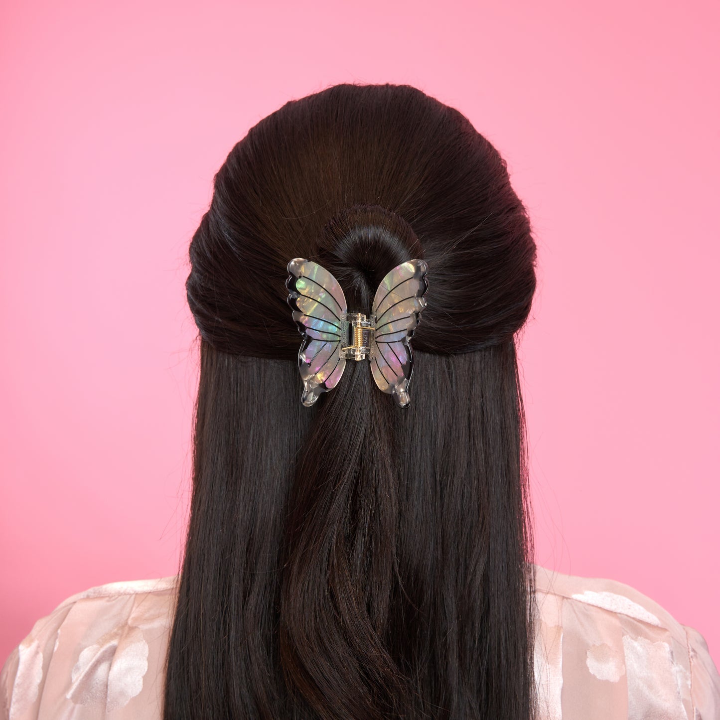 White Butterfly Hair Claw by Coucou Suzette, further view