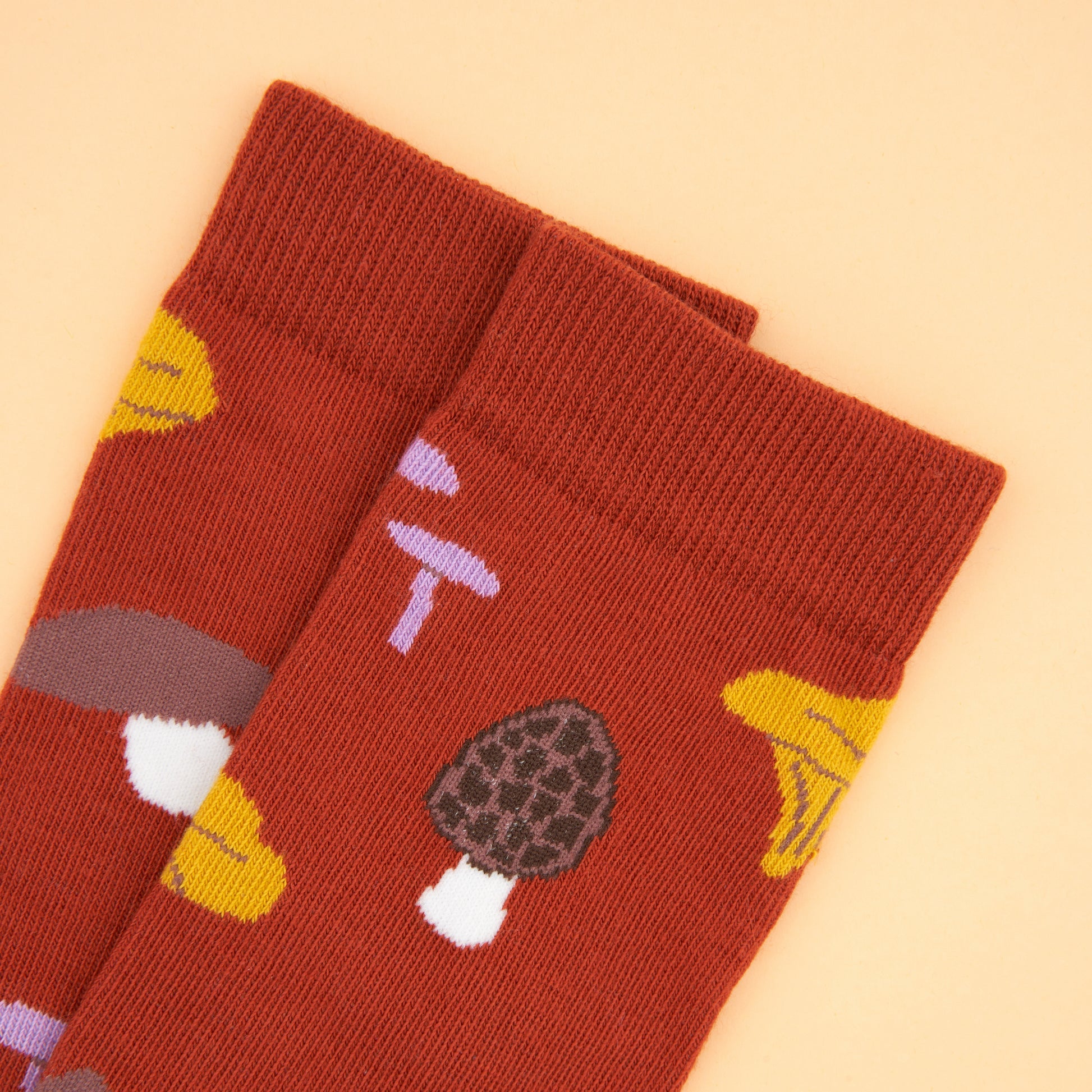 Mushroom Picking Socks by Coucou Suzette, further view