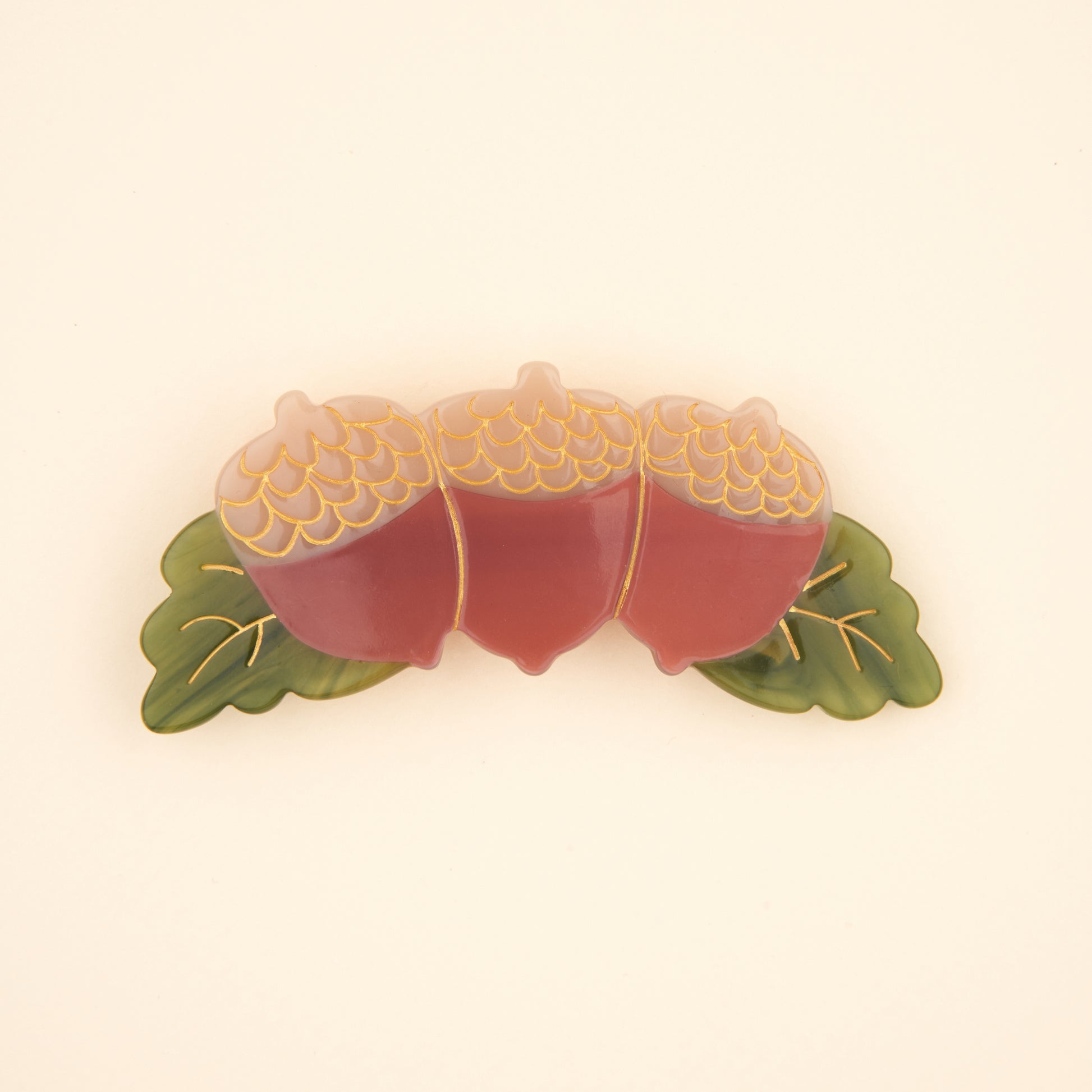 Acorns French Barrette by Coucou Suzette, further view