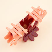 Pink Flowers Trio Hair Claw by Coucou Suzette, further view