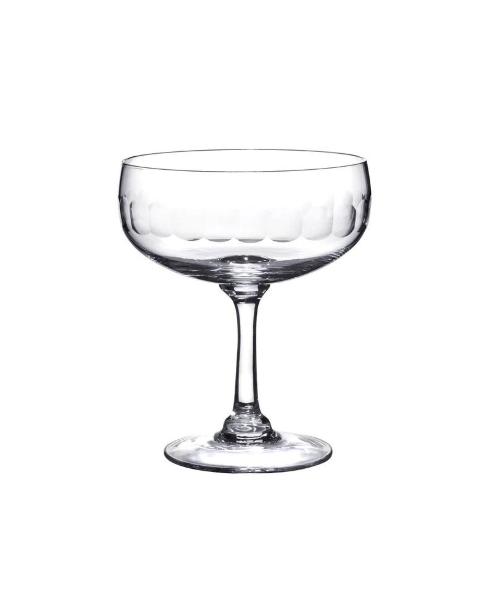 Crystal Cocktail Glass with Lens Design (set of 4)