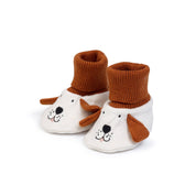 Cotton Knit Baby Slipper Socks: Dog