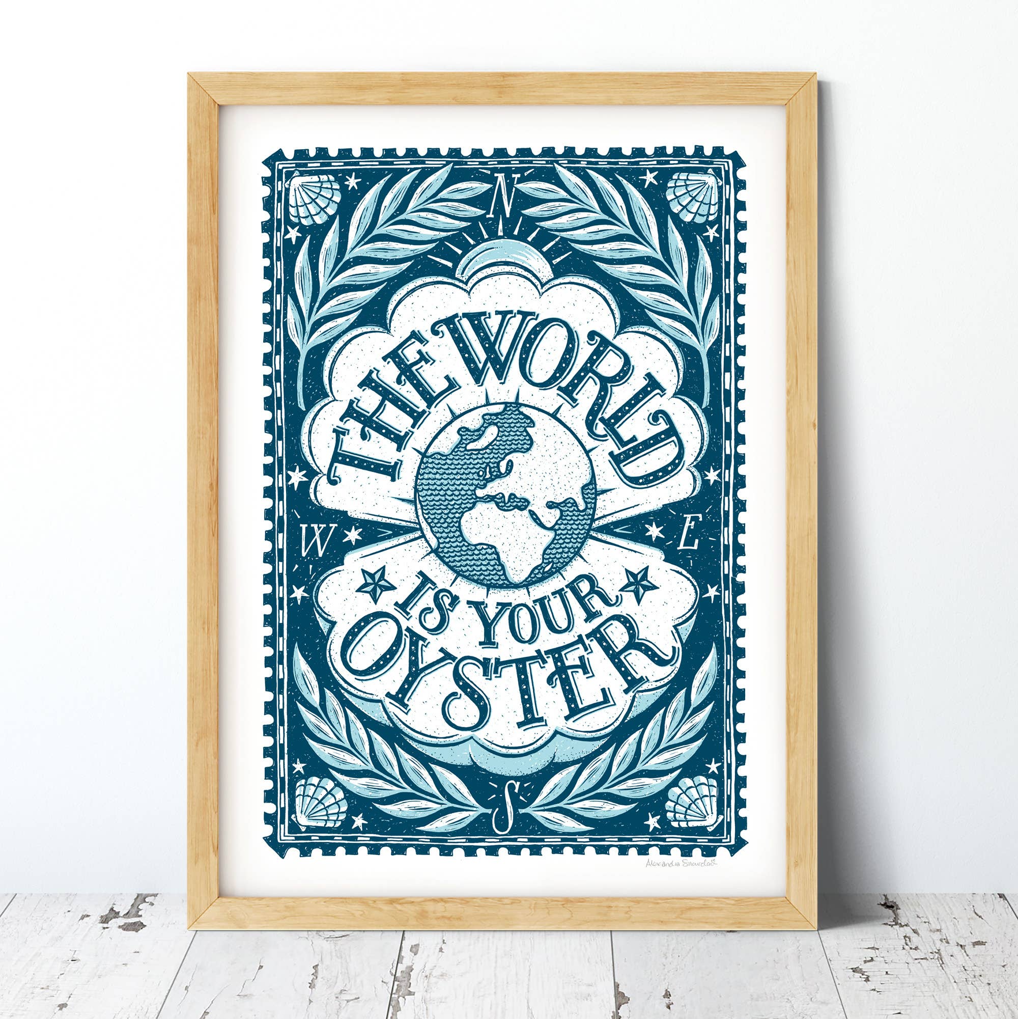 The World is Your Oyster Print | A4