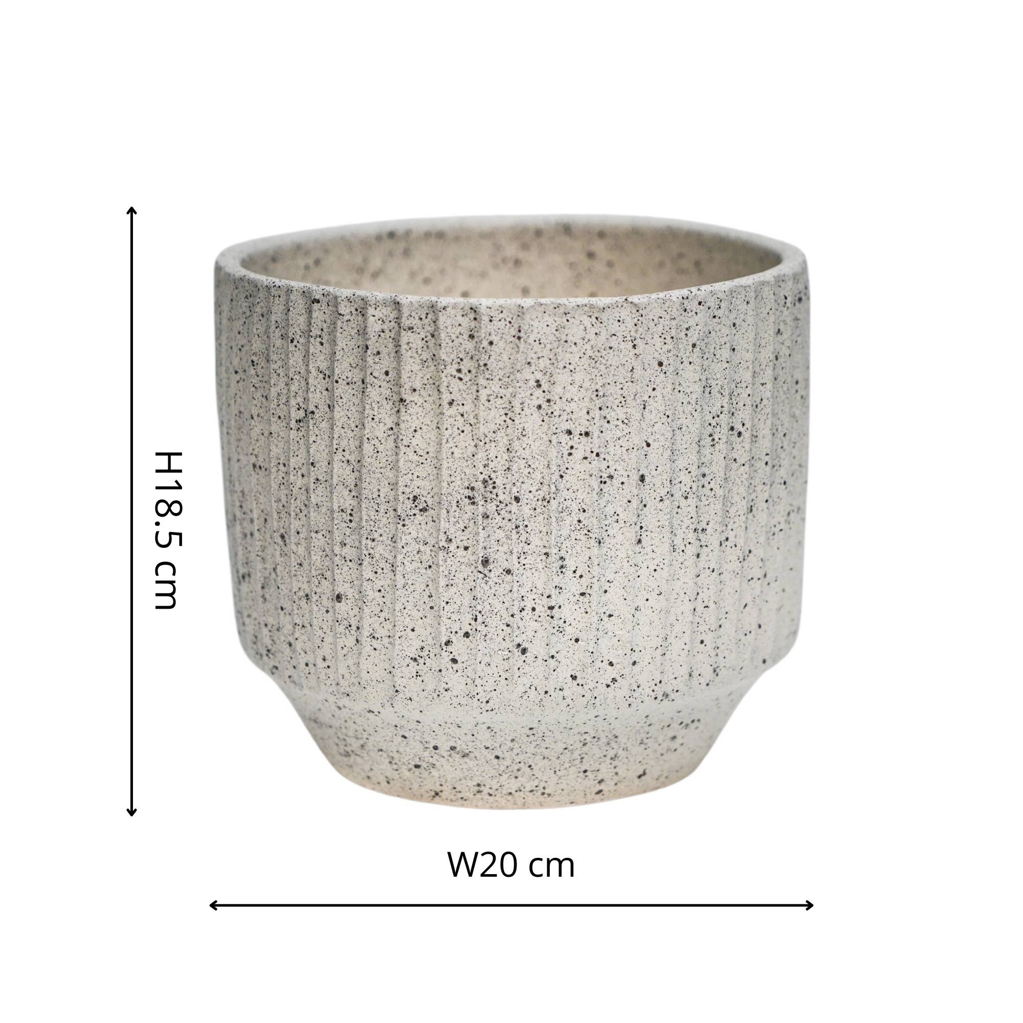 Solento Speckle Planter | Warm Grey