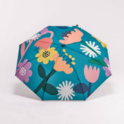 Bloom blue flower print umbrella by Original Duckhead, further view