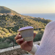 Ceramic Flat White Cup 6oz in Deia