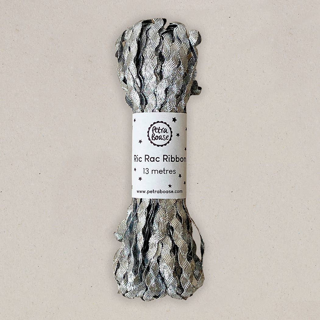 Silver Metallc Ric Rac Ribbon, 13m