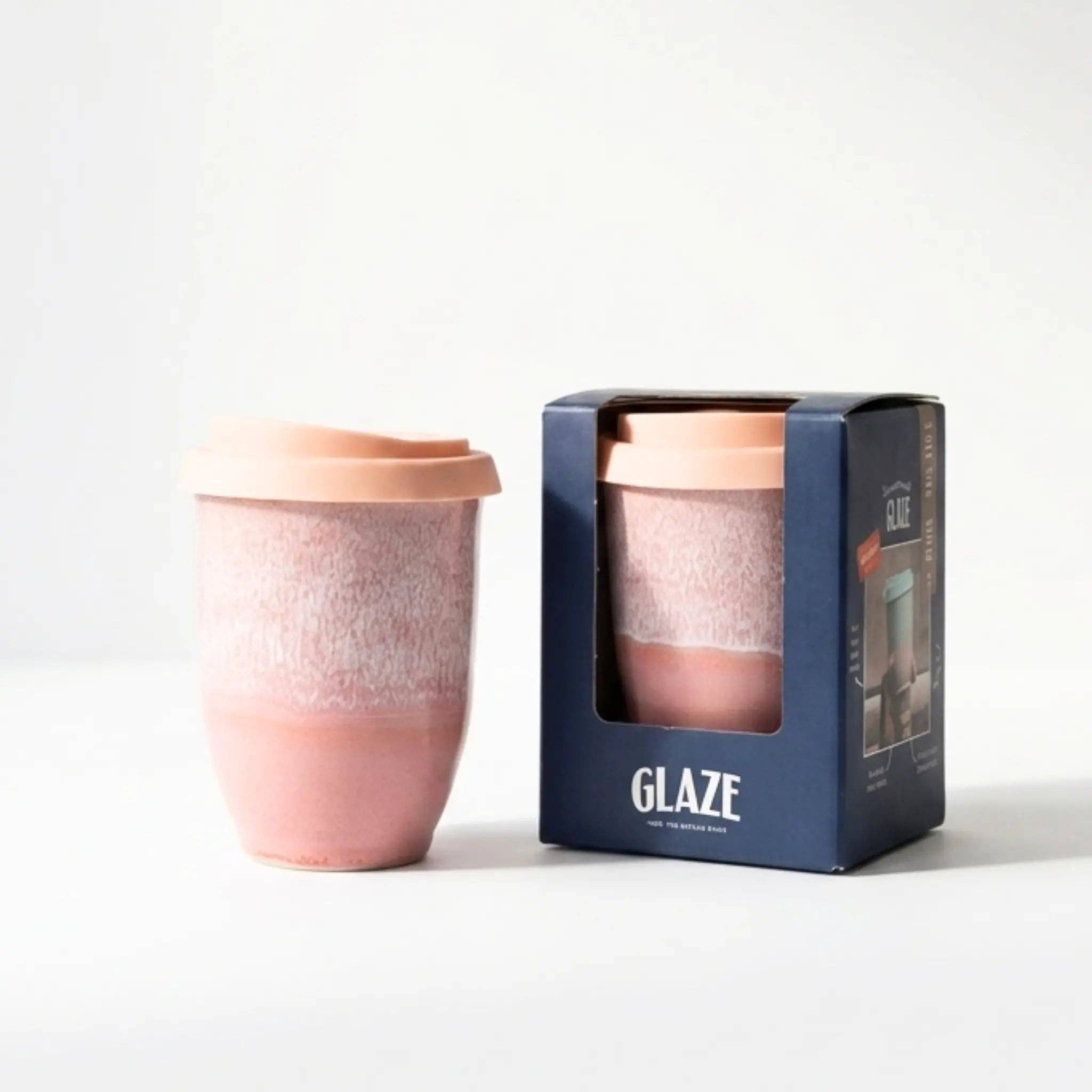 Reusable Ceramic Coffee Cup 8oz in Seville Terracotta