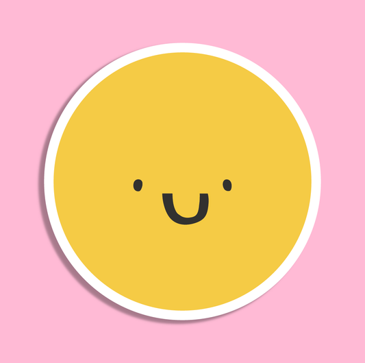 Smiley Face Sticker - Die Cut