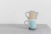 Handmade Contemporary Terracotta Cup Coloured Glaze Splash