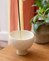 Soapstone Incense Holder Bowl | Soft White