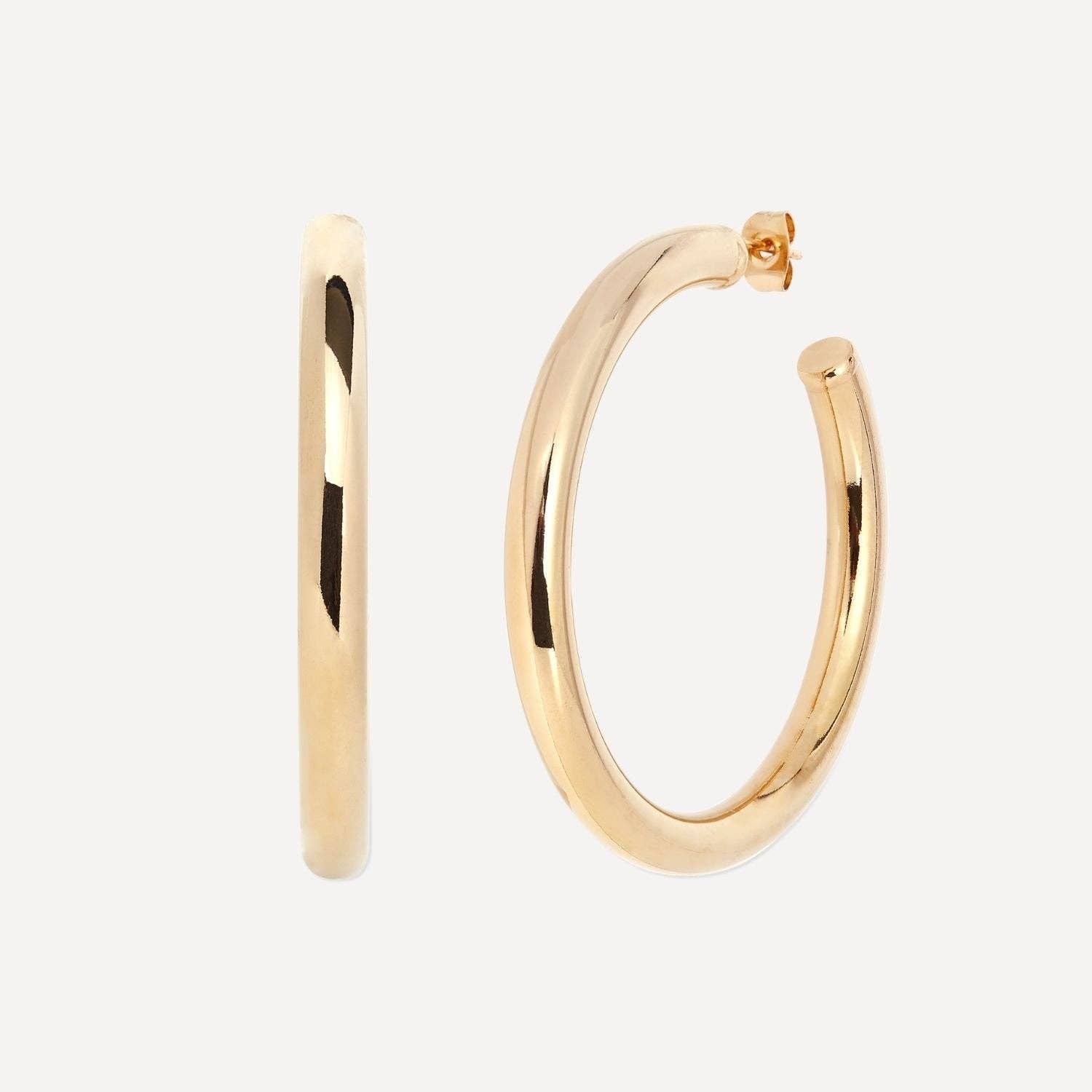 And Danu Gull hoop earrings in waterproof PVD gold stainless steel