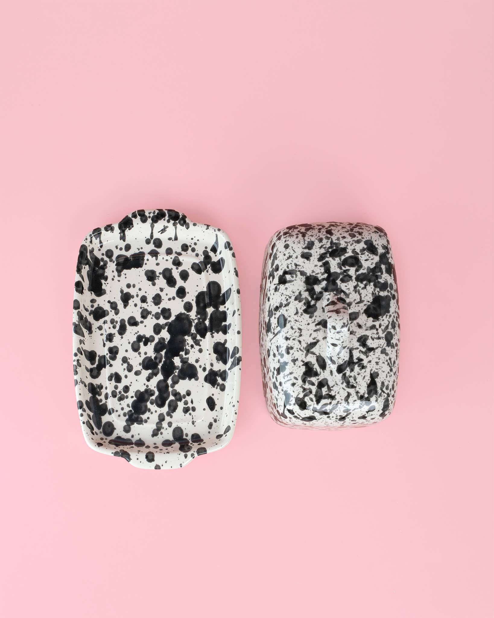 Butter Dish | White and Black GALAXIA