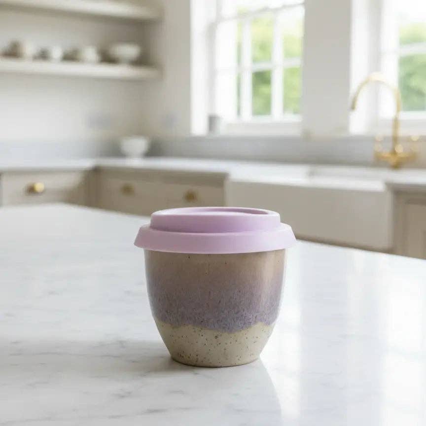 Ceramic Flat White Cup 6oz in Deia