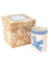 Hand painted Blue Bird toothbrush holder by AARVEN