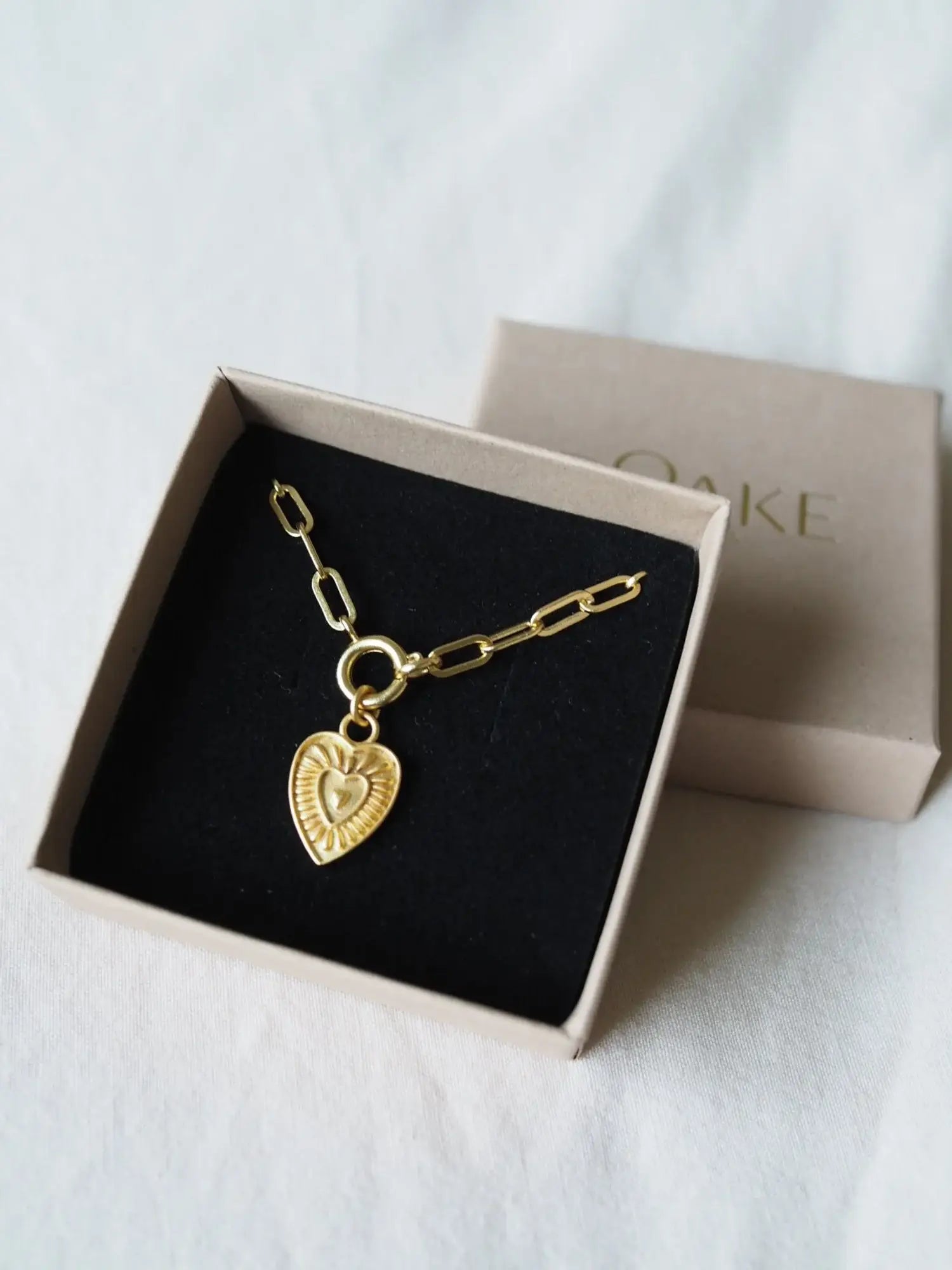 Love Heart Gold Charm Necklace