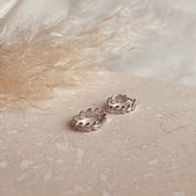 Single Silver Laurel Huggie Hoop by Little Nell