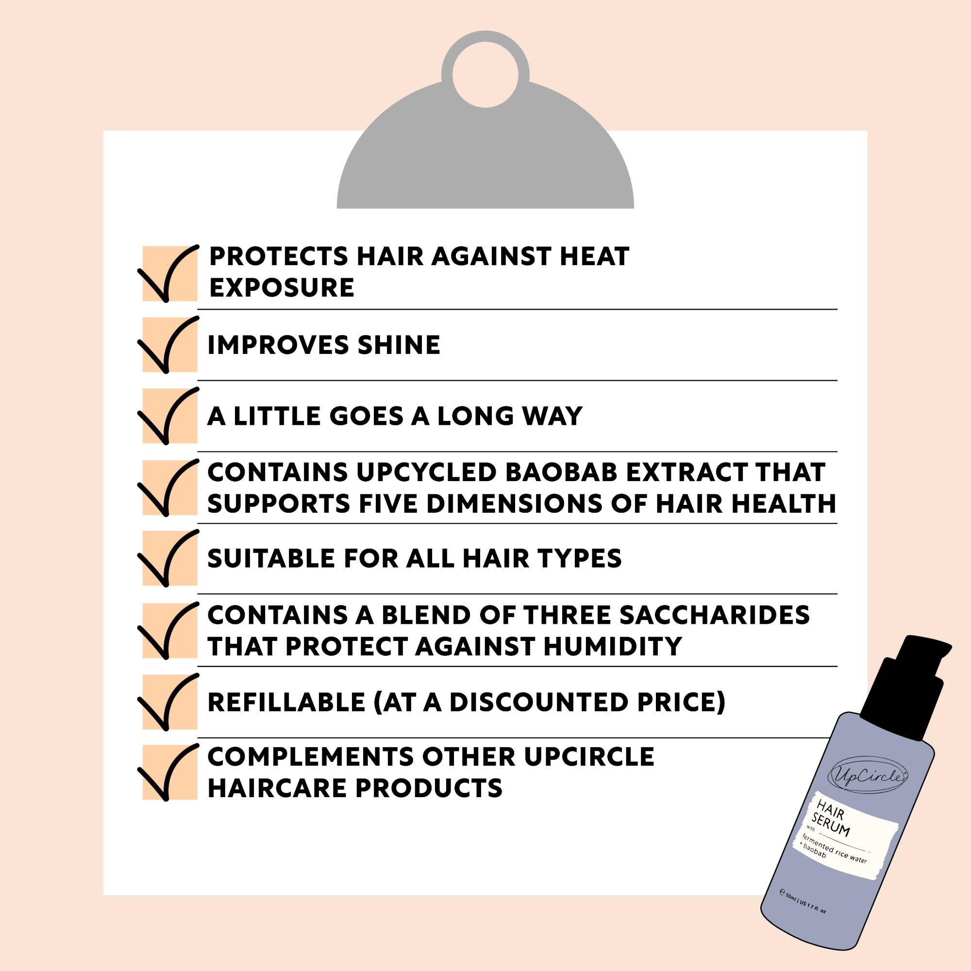 Hair Serum with Fermented Rice Water + Baobab