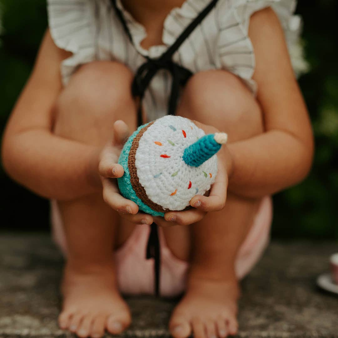 Pretend Play Food Rattle | Cupcake with Candle
