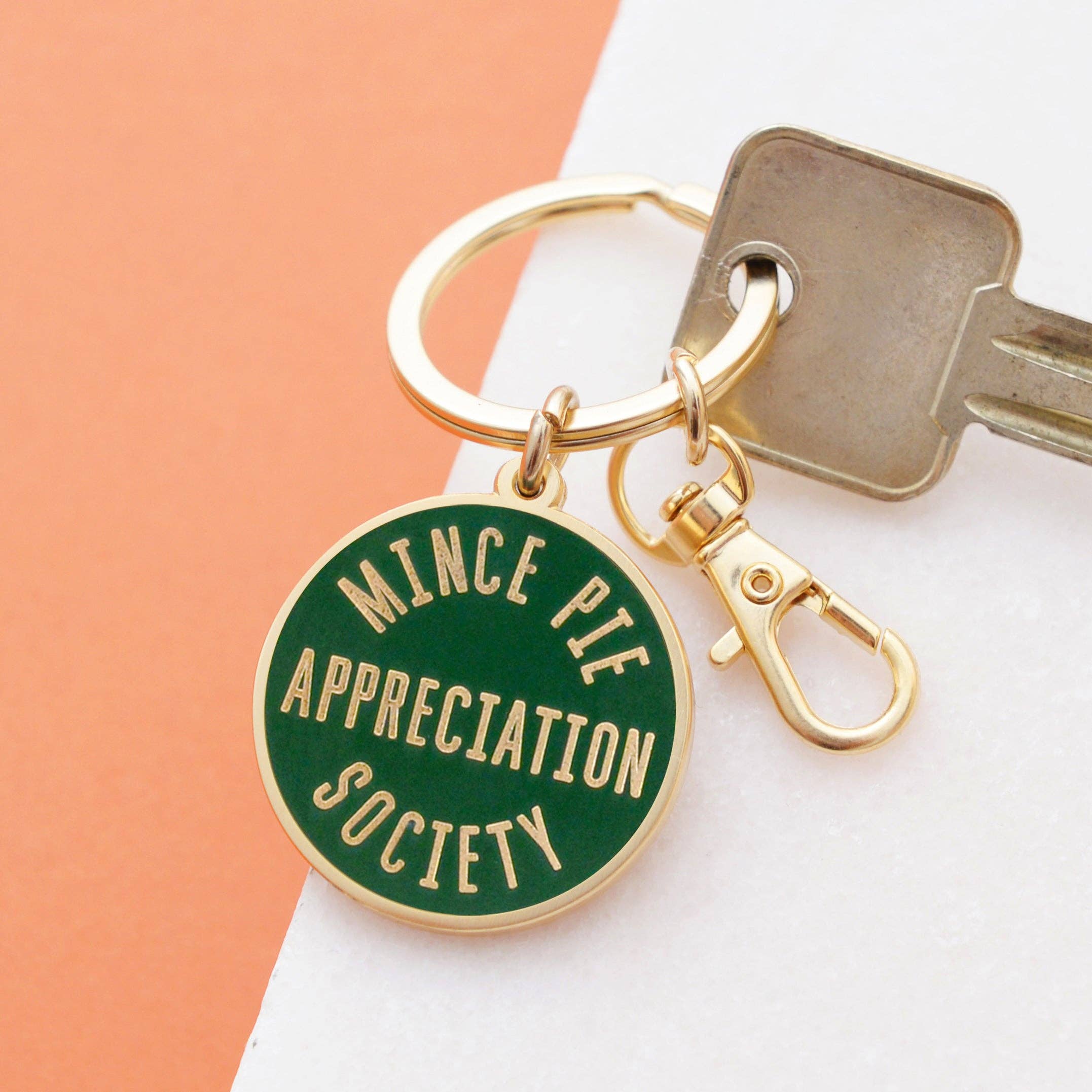 Mince Pie Appreciation Society | Enamel Keyring