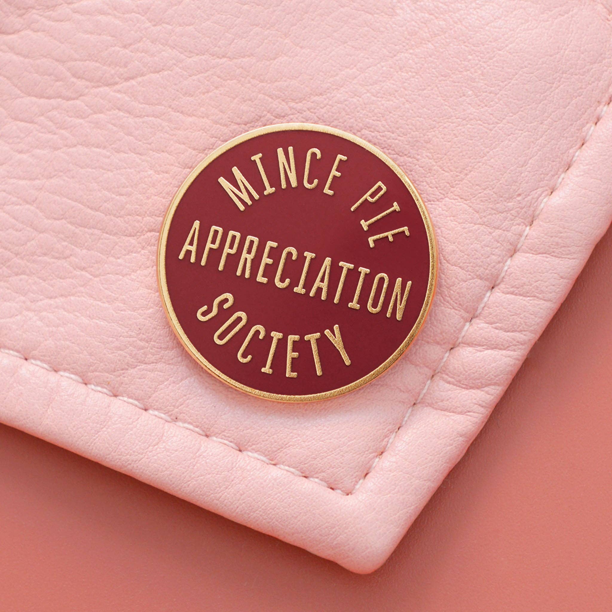 Mince Pie Appreciation Society | Burgundy Enamel Pin