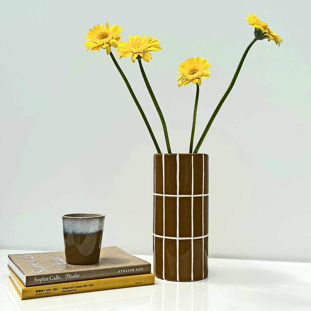 Ochre Tile Vase
