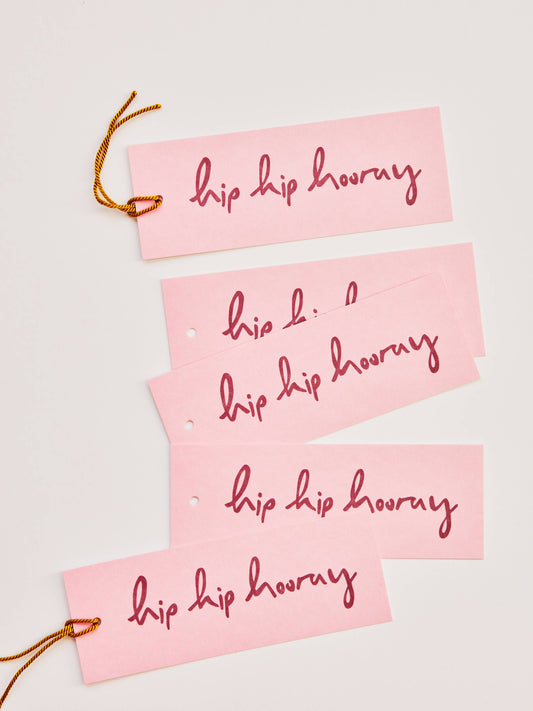 Gift Tags | Set of 8 Hip Hip Hooray Pink