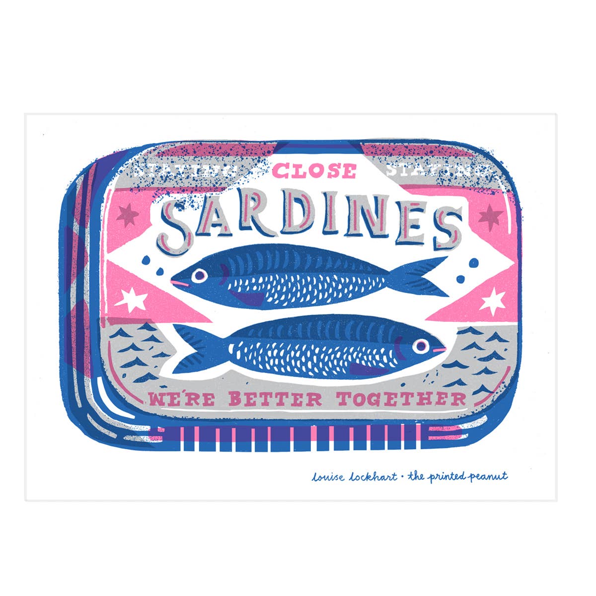 Sardines Risograph Art Print | A4