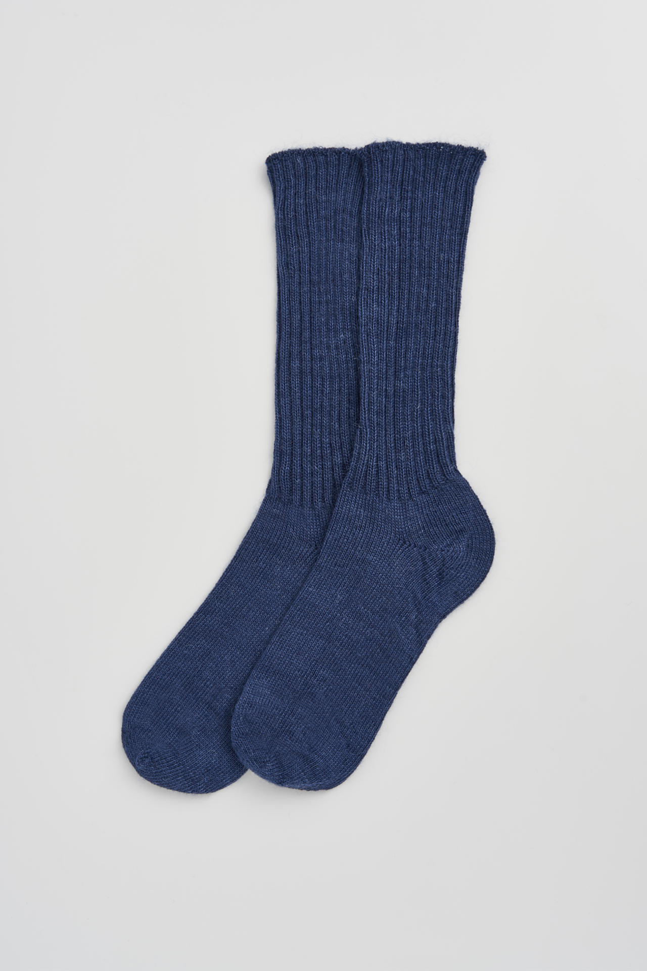 Inky Blue Mohair Socks