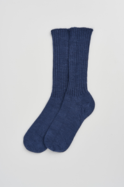 Inky Blue Mohair Socks