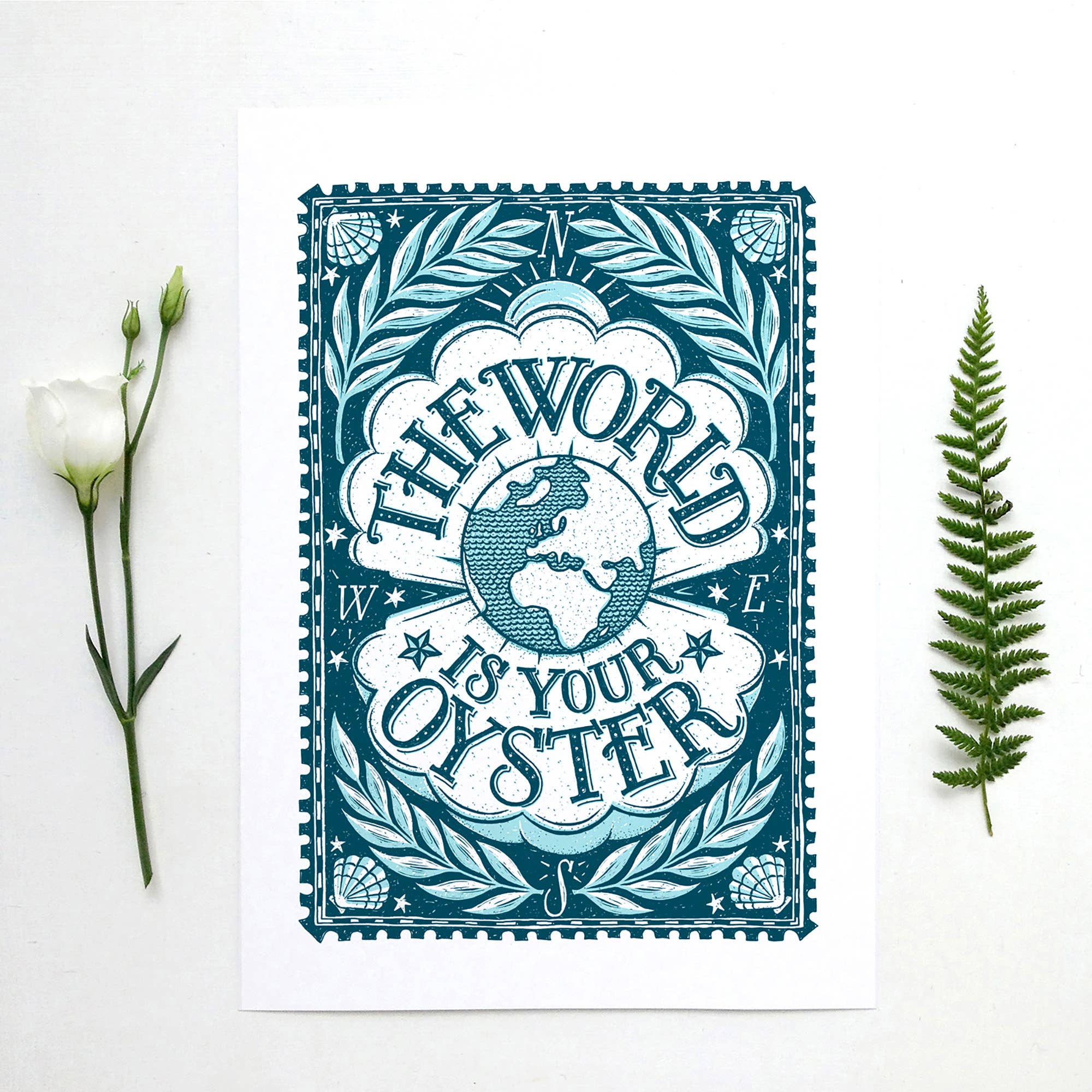 The World is Your Oyster Print | A4