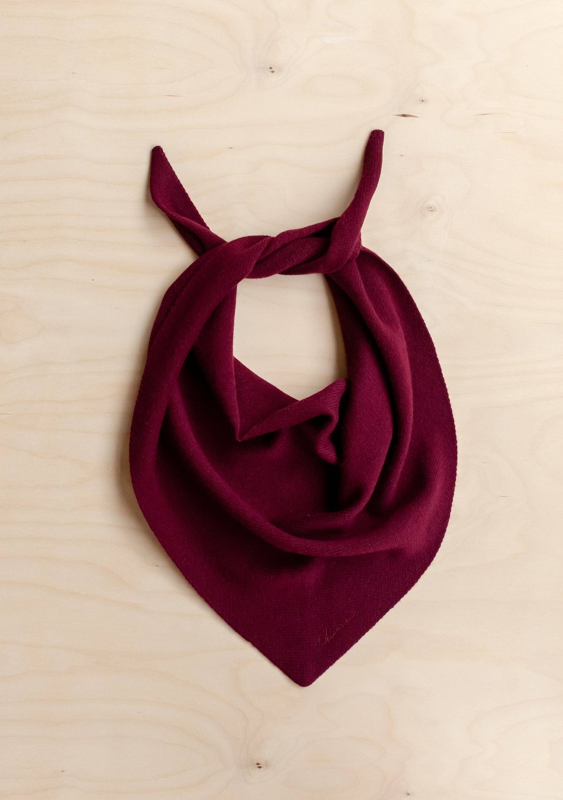 Merino Wool Triangle Scarf | Burgundy