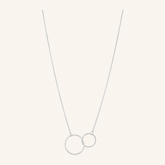 Double Plain Necklace | Silver