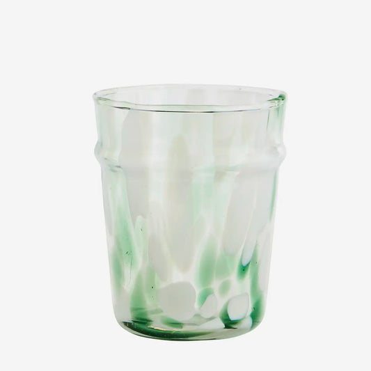 Drinking Glass | Green & White