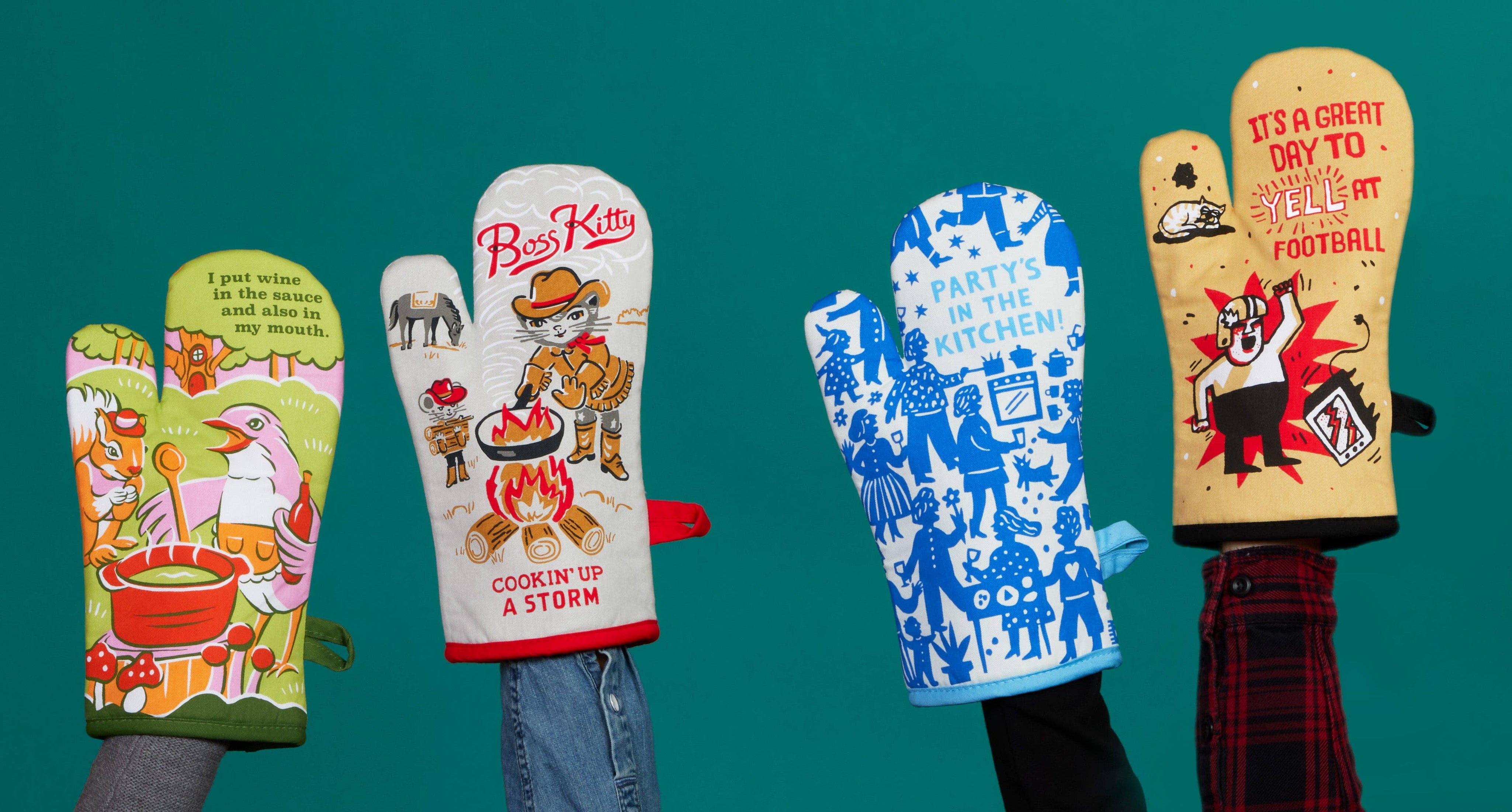 Party In The Kitchen Oven Mitt