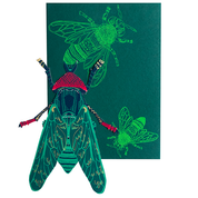 Blue Bottle Greeting Card