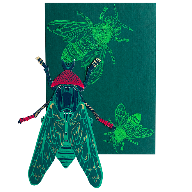 Blue Bottle Greeting Card