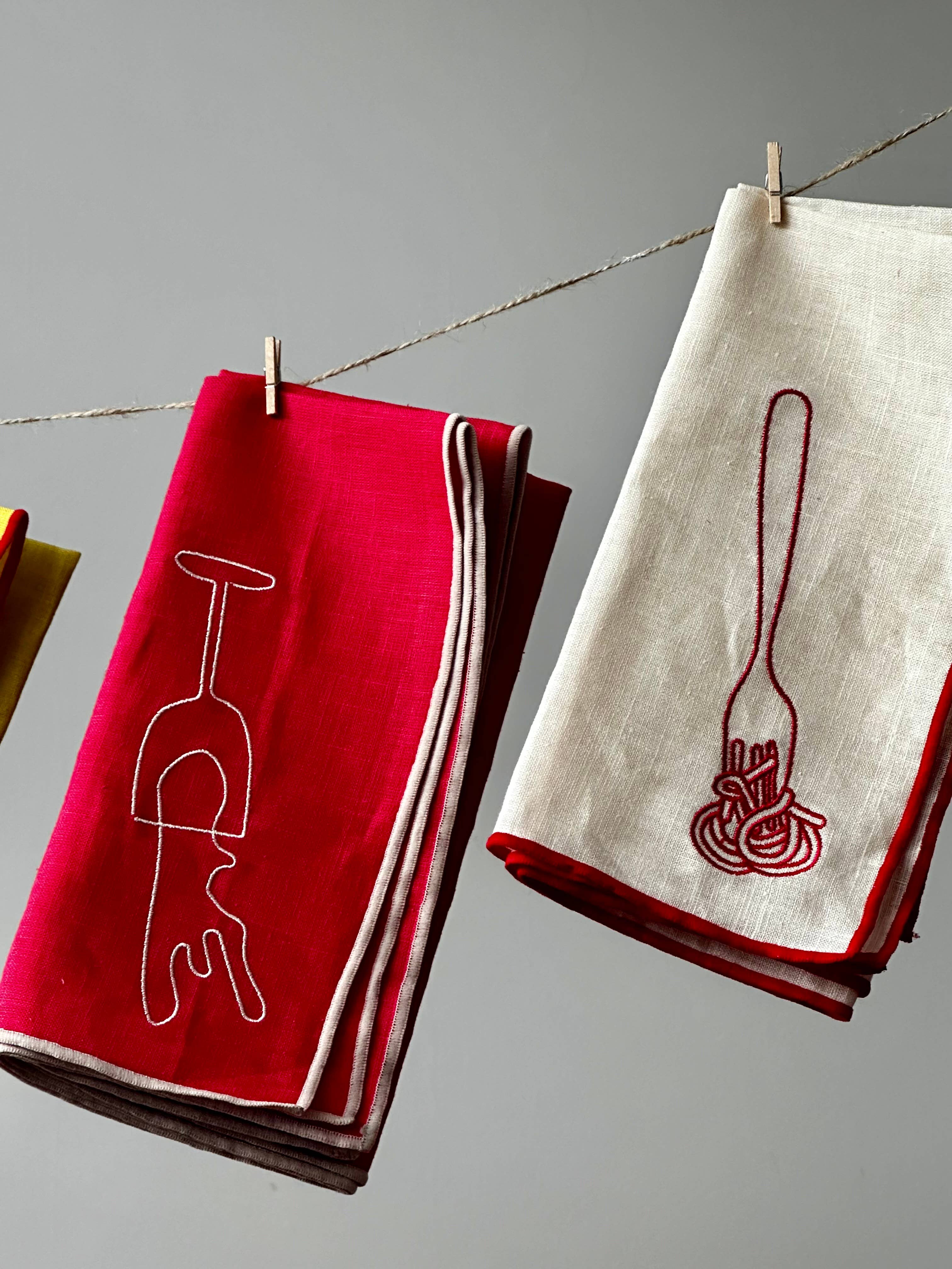 Linen Blend Napkins | Spaghetti (Set of 2)