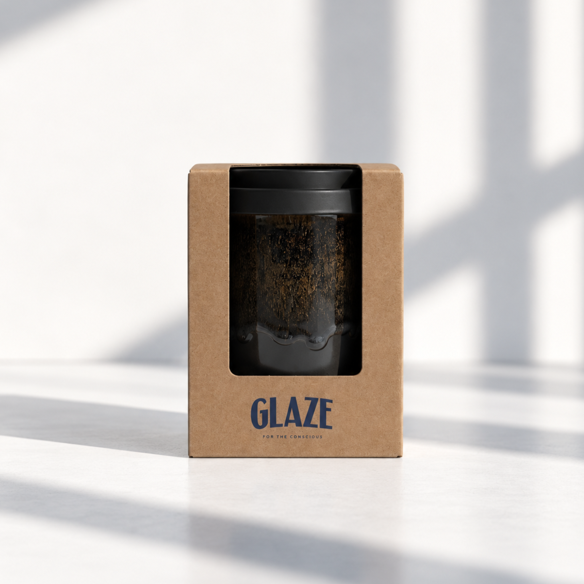Reusable ceramic coffee cup in Manhattan, further view