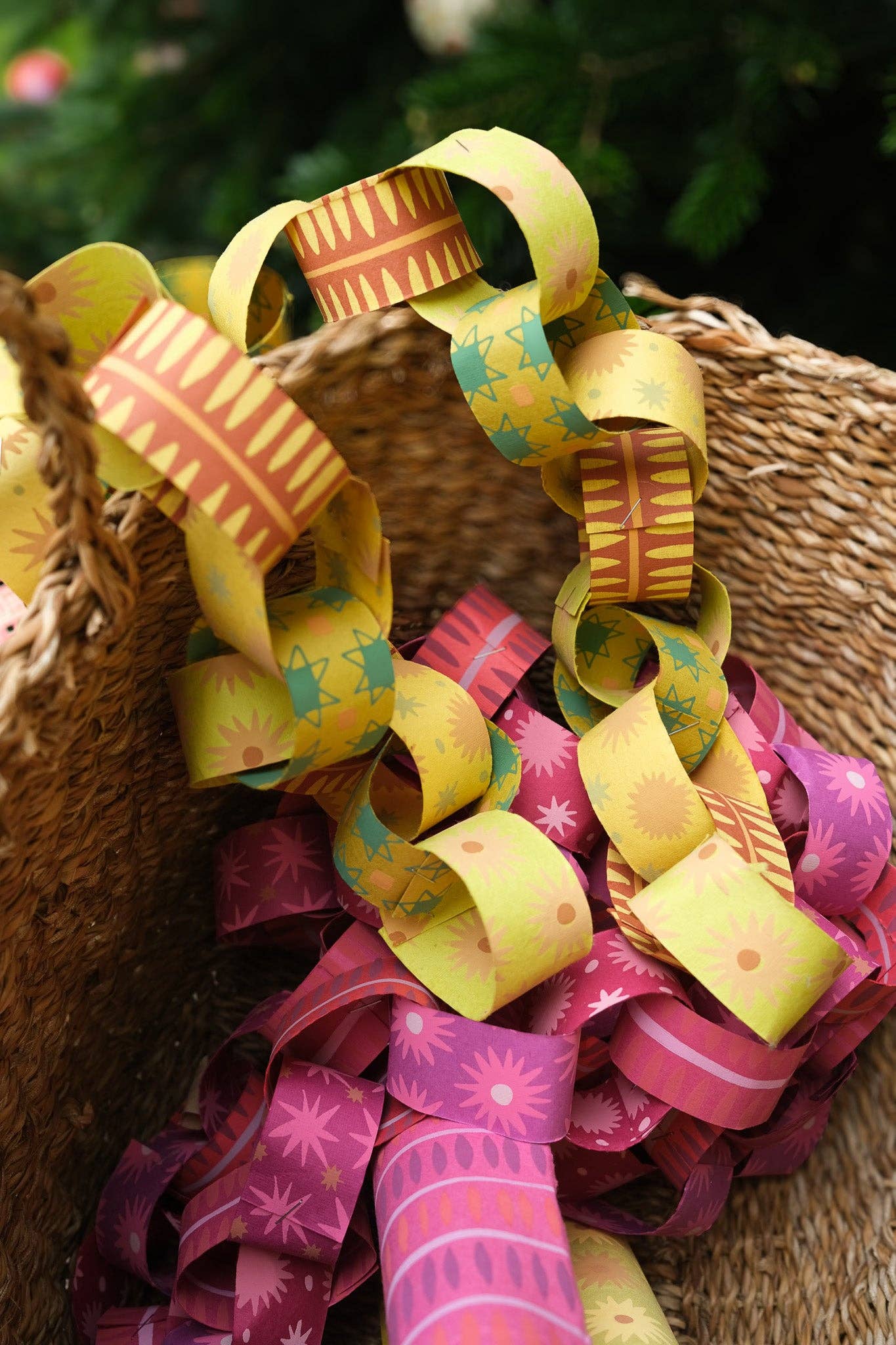Yellow and Green Paper Chain Kit