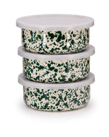 Splatter Enamelware Storage Bowl | Green