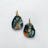 Marble Pebble Hoop Earrings