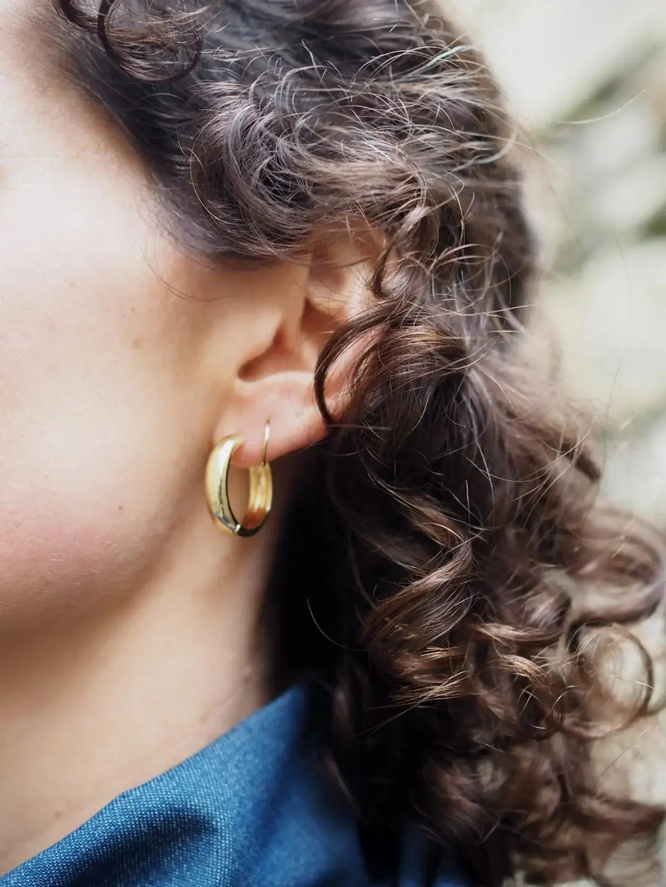 Roake Studio | Lilian Gold Hoop Earrings