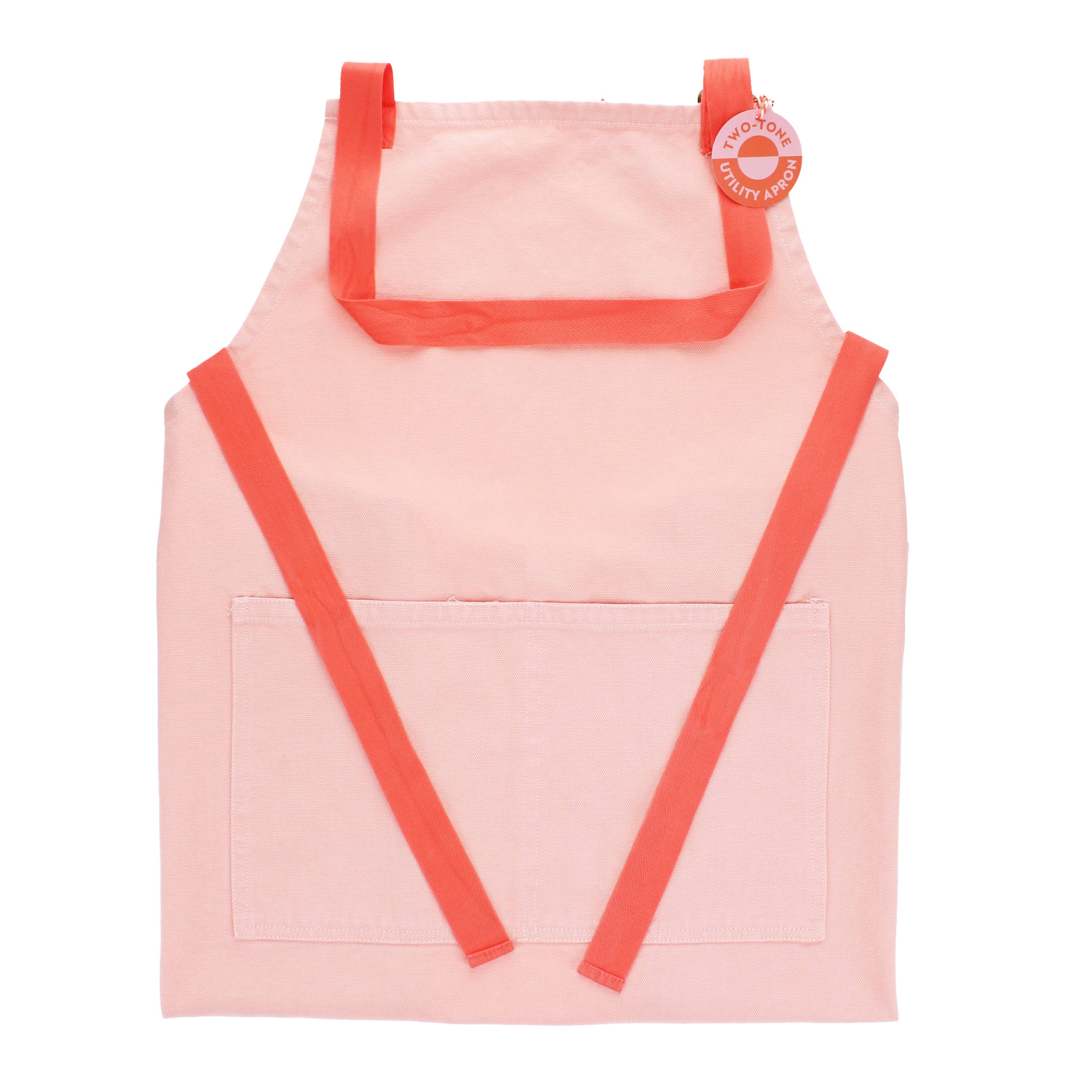 Two-tone utility apron - Pink