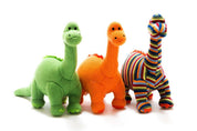 Knitted Diplodocus Dinosaur Soft Toy | Green, 40cm