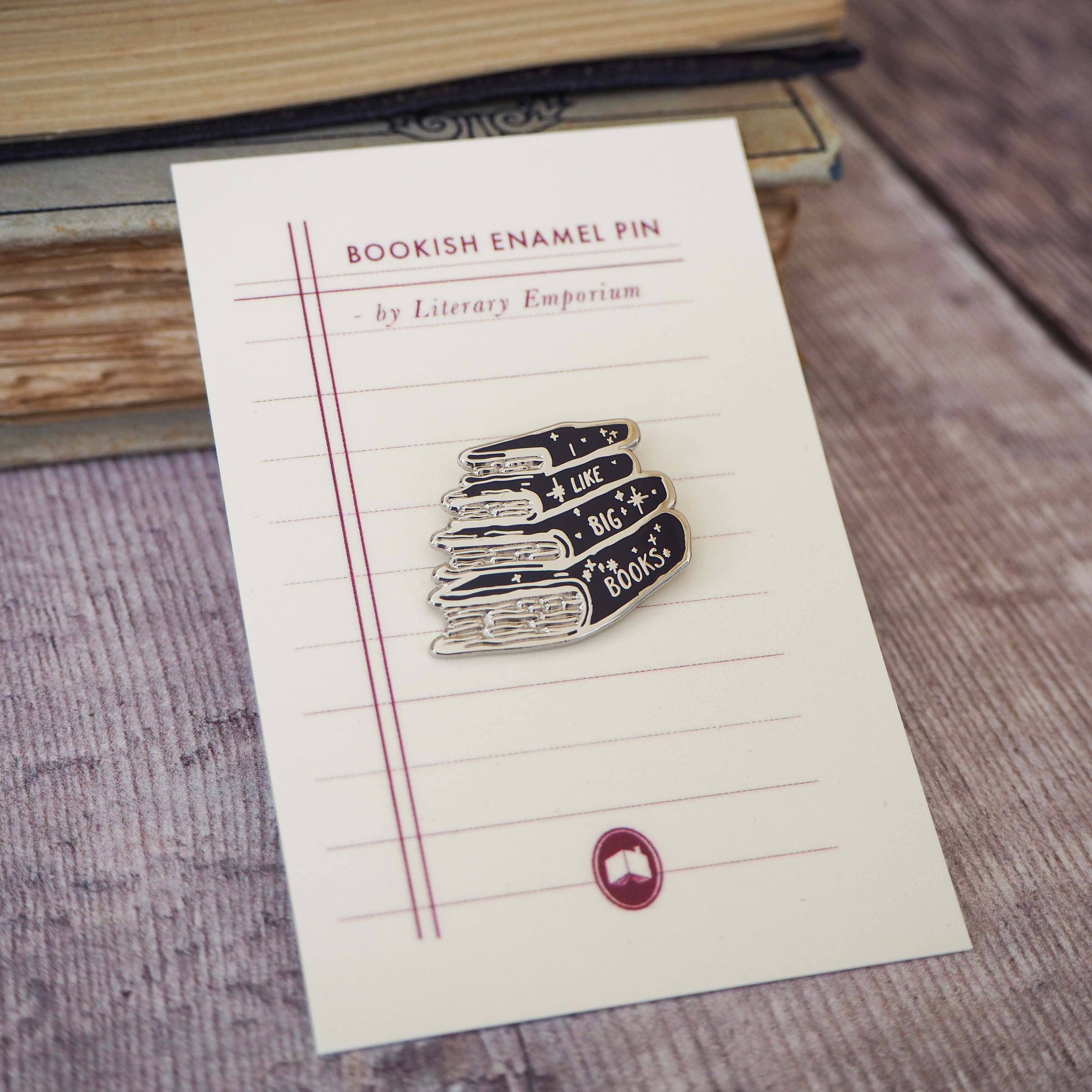 Enamel Book Lover Pin Badge