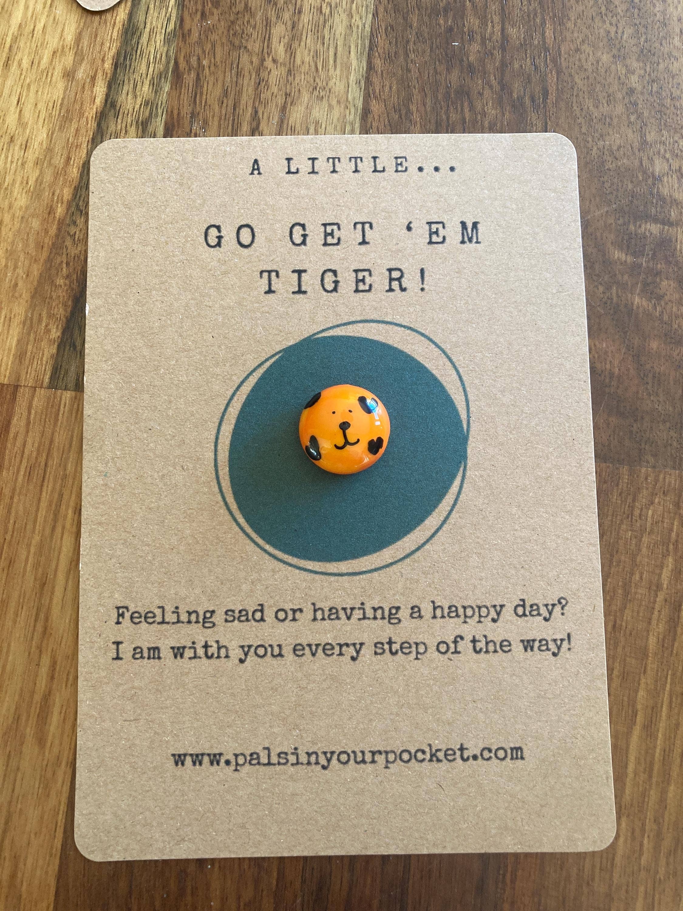 Good Luck Pocket Charm | "Go Get 'Em Tiger" Tiger