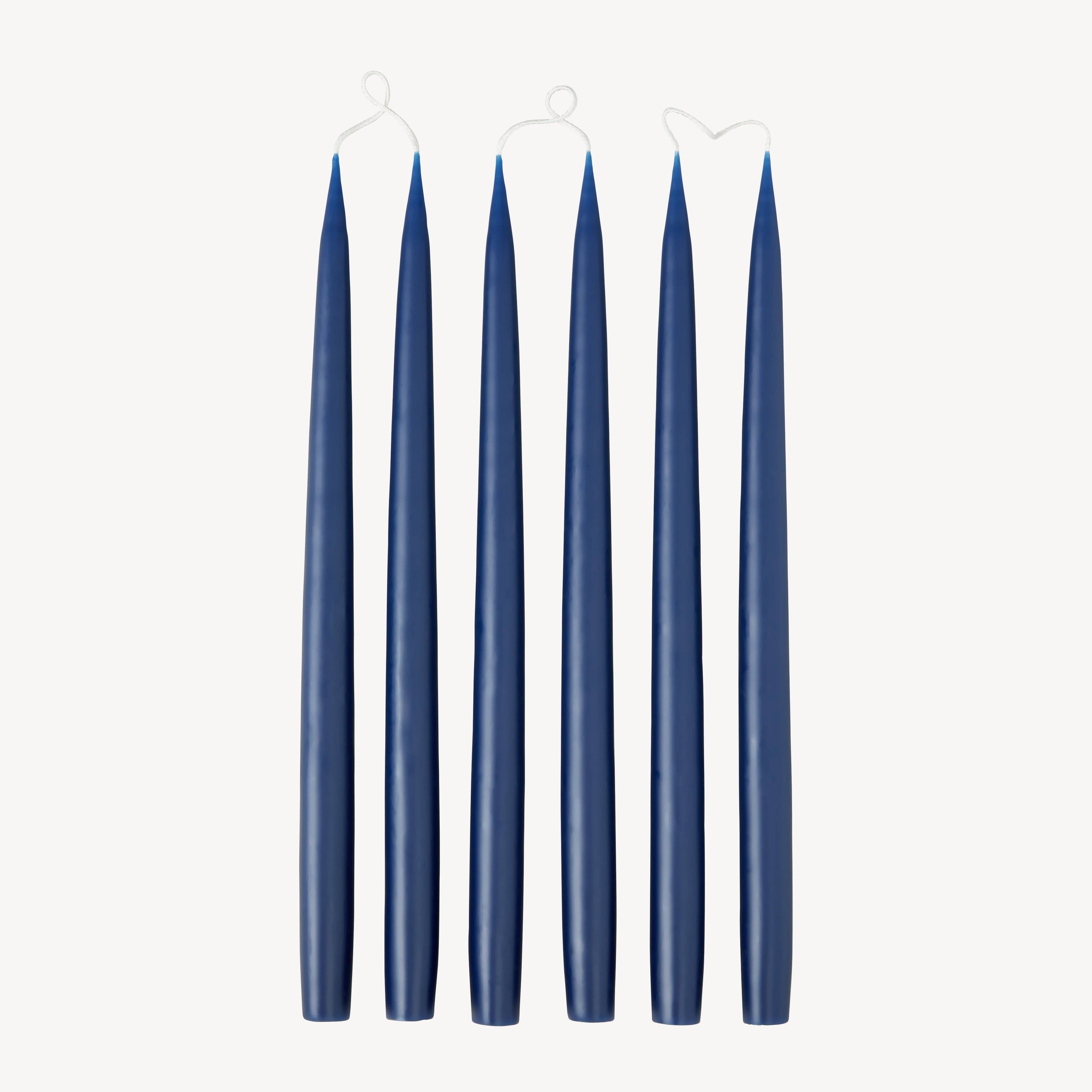 Candle Flair Taper Dinner Candles | Navy Blue, 35cm, Pair