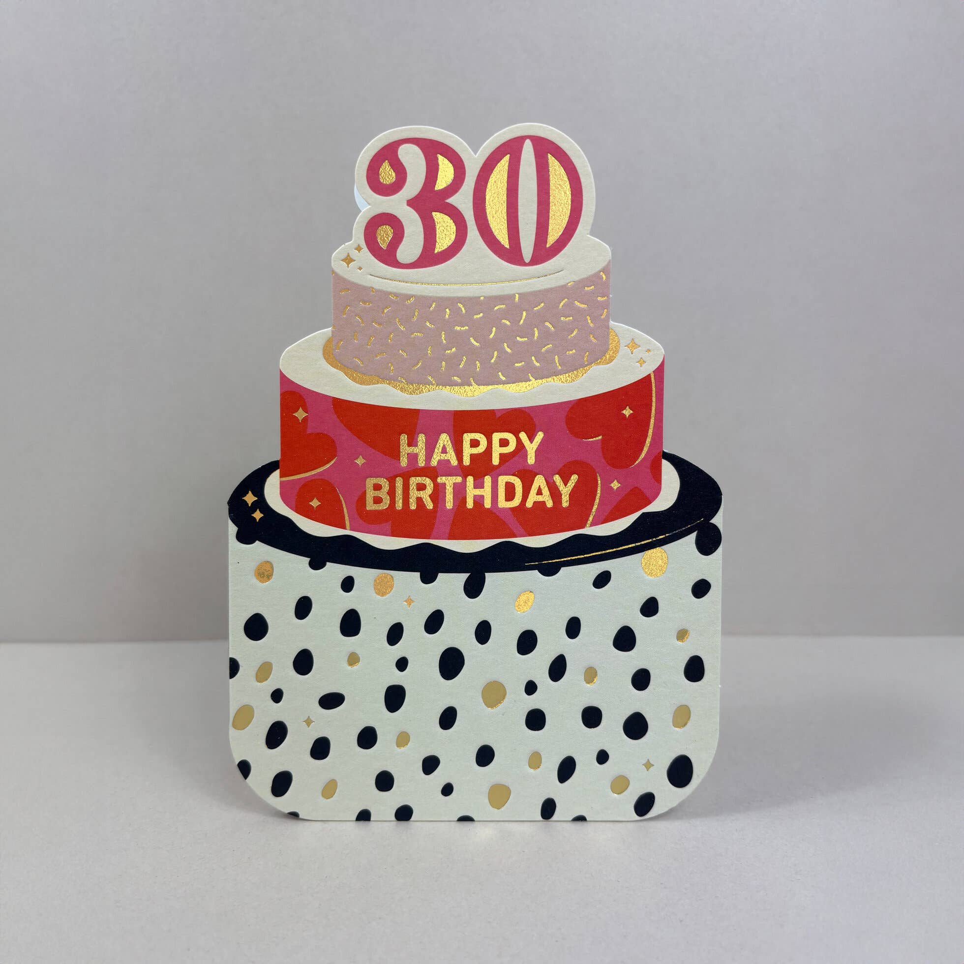 Age 30 Die Cut Cake Card
