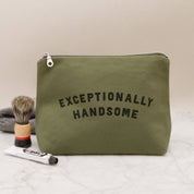 Exceptionally Handsome | Olive Wash Bag